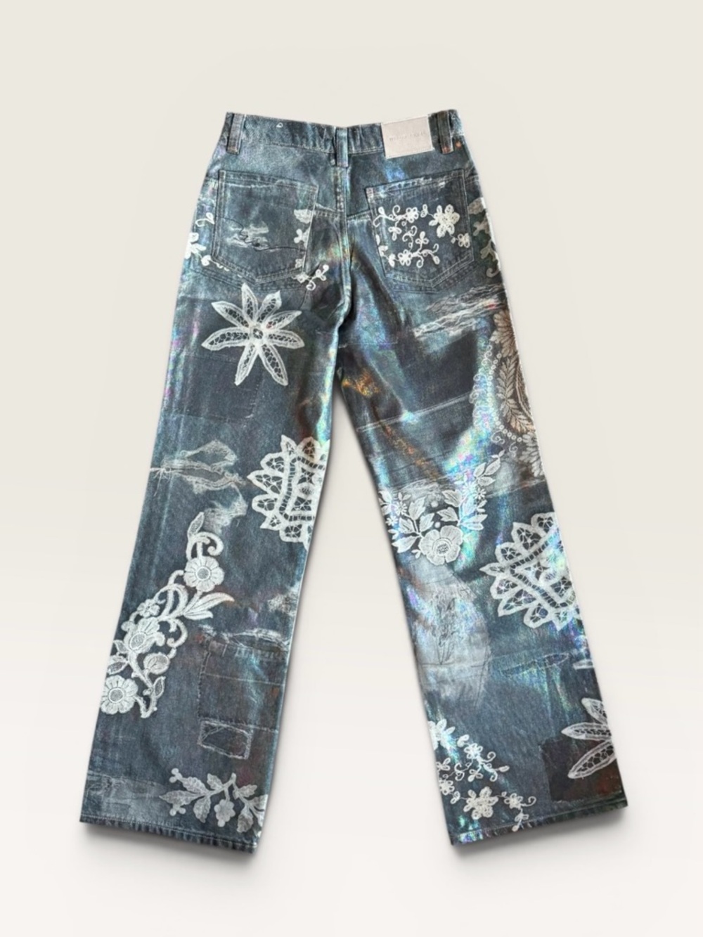 NWT Free People We The Free Tinsley Printed High-Rise Illusions Jeans - Picture 11 of 12